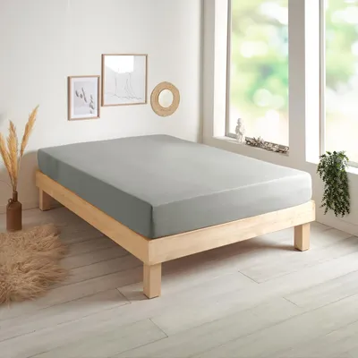 Produktbild von Traumschlaf Basic Single Jersey Spannbettlaken 90x220 - 100x220 cm grau