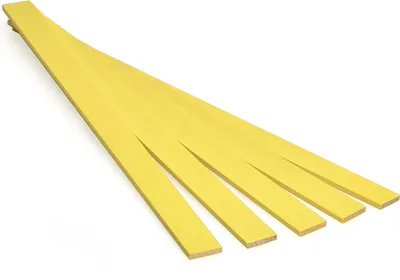 Obrázek produktu pro Metrie, Dřevěné lamely na tvoření - Žluté, 3,2 x 16 x 250 mm, 100 ks