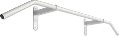 Produktbild von Sport-Tec Klimmzugstange, Wandmontage, Stahl, Gesamtmaße 140x25cm (LxT), Durchmesser 3cm, Anbringungsabstand 69cm, Lochabstand ca. 16cm, Befestigungsplatte 20x4cm (LxB), 1-teilig, für Massivwände, für Bauch-, Arm- und Rückenmuskulatur.