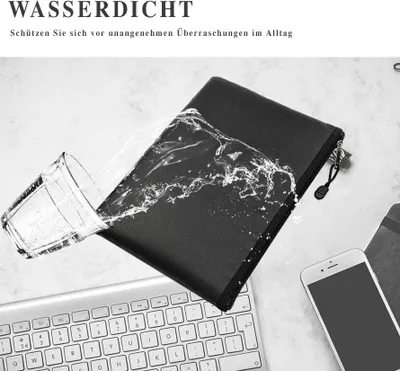 Produktbild von Dokumententasche 34x25cmSchutz für Wertsachen - sicherer Schutz für wichtige Unterlagen, robust, für Zuhause & Büro