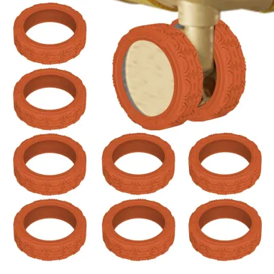 Produktbild von Silikon-Schutzhüllen für Gepäckräder, Set mit 8 Stück
