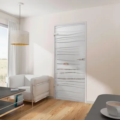 Produktbild von Tür Drehtür Glastür 834x1972 DIN links mit Beschlag ESG Mistral Wohnungstür  -  Tür + Beschlag DB06