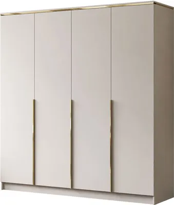 Produktbild von Kleiderschrank AURORA 4D KASCHMIR mit goldenen Chromgriffen