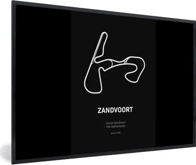 Produktbild von MuchoWow® Gerahmtes Poster Zandvoort - Formel 1 - Schwarz 90x60 cm - Poster mit Schwarzem Bilderrahmen Wandposter Rahmen Foto Bilder - Fotorahmen - Foto-Plakat