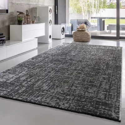 Produktbild von TT Home Wohnzimmer Teppich Esszimmer Boho Vintage Design Abstrakte Sisal Optik Mit Fransen Moderner Style Flachgewebe Größe 80x150 cm