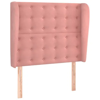 Produktbild von vidaXL Kopfteil mit Ohren Rosa 93x23x118/128 cm Samt