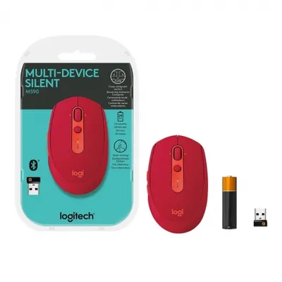 Produktbild von Logitech Wireless Mouse M590 Multi-Device Silent Maus rechts RF Wireless + Bluetooth Optisch 1000 DPI