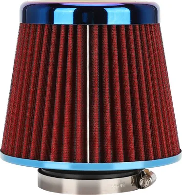 Produktbild von 76 mm/2,99 Zoll modifizierter Pilzkopf-Luftfilter aus Aluminiumlegierung, rot