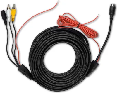 Produktbild von Carmedien Rückfahrkamera Anschlusskabel 15 Meter Lang Kabel 4Pin Auto 12-24Volt