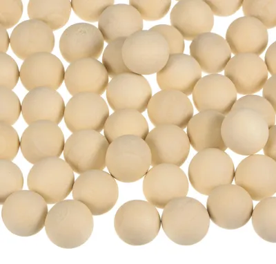Produktbild von Holzkugeln - 100 Stück - Zum Basteln und Dekorieren - Ø 12 mm