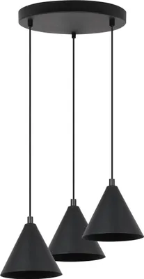 Obrázek produktu pro Závěsná lampa Soho černá 3 světla 14cm E14