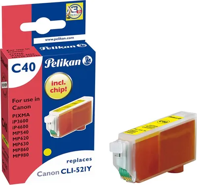 Produktbild von Pelikan Ink Cartridge, Gelb, Tinte auf Pigmentbasis, 1 Stück(e)