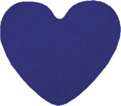 Image de Tapis Eton bleu à cœurs, 100 x 120 cm