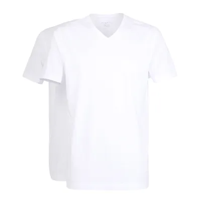 Produktbild von bugatti Herren T-Shirt, 2er Pack - Unterhemd, V-Neck, Slim fit, Baumwoll-Jersey Weiß 2XL