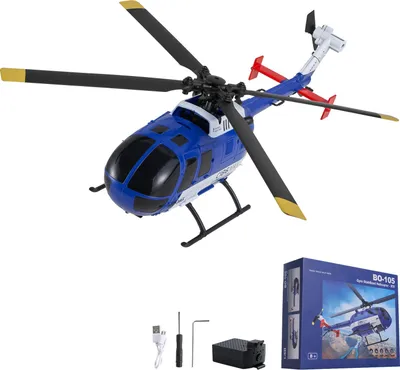 Produktbild von SucceBuy RC-Helikopter, 2,4 GHz ferngesteuerter Hubschrauber mit Einzelpropeller und 6-Achsen-Gyroskop, 4-Kanal-RC-Flugzeug für Einsteiger, LED-Beleuchtung und Ein-Knopf-Start/Landung, Spielzeugflugzeug für Kinder ab 8 Jahren