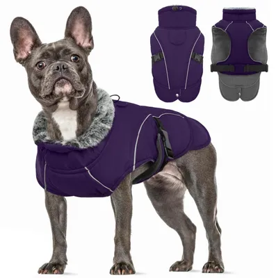 Produktbild von Hundejacke Winter Warm Reflektierend Lila Größe M