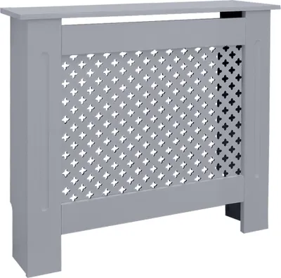 Obrázok produktu pre ML-Design kryt na radiátor so vzorom včelieho plástu 78x19x82 cm, sivý, z lakovanej MDF, kryt na radiátor do spálne obývačky