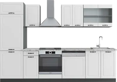 Obrázok produktu pre Kuchynský kút Vicco R-Line Biely vidiecky dom/antracit 300 cm , AP Marble, Model 43009