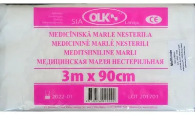 Produktbild von Mullbinden Marlja  90X3 m  Müllgewebe