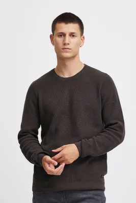 Produktbild von Blend BHCodford Herren Strickpullover Feinstrick Pullover mit Rundhalsausschnitt O-Neck Meliert