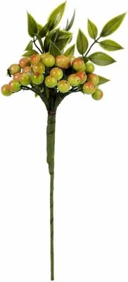 Obrázek produktu pro Větvička S Bobulemi Zelené Kuličky 34 Cm