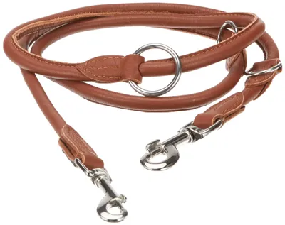Produktbild von Kerbl Pet Rundleder-Führleine Roma 200cm, 8mm, Cognac