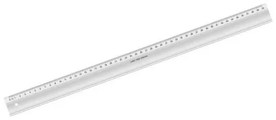 Image de Règle scolaire de 50 cm, blanche et transparente
