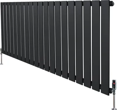 Immagine prodotto di Radiatori a pannello e valvole – 600 mm x 1400 mm – Grigio antracite