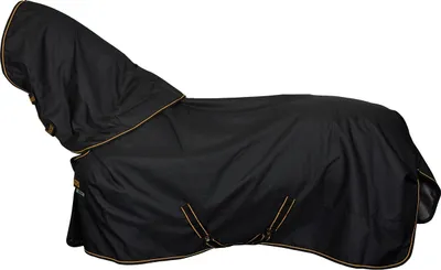 Produktbild von Bucas Outdoordecke 50g mit Halsteil Irish Turnout Light Regendecke Black/Gold 140