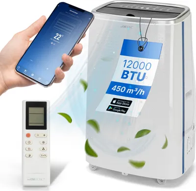 Produktbild von Clatronic®️ Mobile Klimaanlage mit WiFi-Steuerung | 3in1 zum Kühlen, Entfeuchten, Ventilieren | 12000 BTU | mit Abluftschlauch | CL 3750