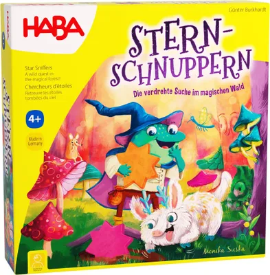 Produktbild von HABA Kinderspiel Sternschnuppern – Sammelspiel mit Drehmechanismus, 48 Bunte Hol