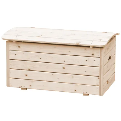 Obrázek produktu pro Dřevěný box s víkem - Úložný box zahradní 80 x 50 x V47 cm - TIMBELA M034-1