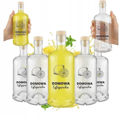 Image de Bimberek, ensemble de 10 bouteilles en verre de 500 ml, avec l'inscription "citrons"