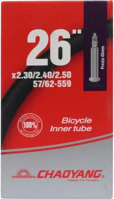 Obrázok produktu pre Chaoyang Standart Fv bicyklová duša Čierna 26´´ / 2,30-2,50 Čierna 26´´