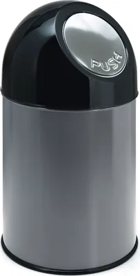 Produktbild von Abfallbehälter mit Druckdeckel und Inneneimer 30 Liter - Matallik, Schwarz