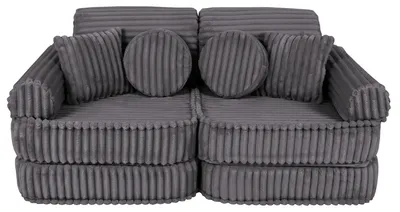 Zdjęcie produktu dla Kanapa Pocket 120 cm, aksamitna, 10 sztuk, CHURROS, dla dzieci, modułowa, z pianką OEKO-TEX, do zabawy