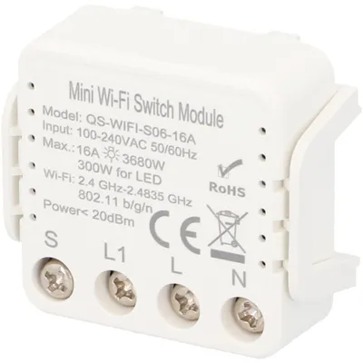 Produktbild von Unitec WIFI Schalter mini steuerbar per Tuya-App, Einbaumodul