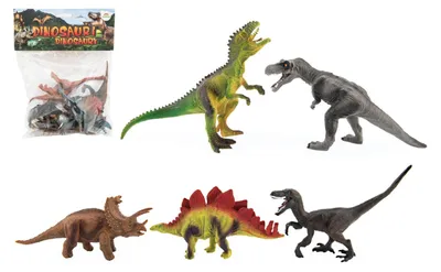 Obrázok produktu pre Plastová figúrka dinosaura, 15-18 cm, 5 kusov v balení