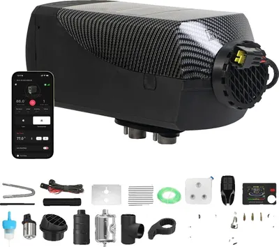 Obrázek produktu pro Dieselové vzduchové topení, ovládání přes Bluetooth, automatický termostat, 8 kW
