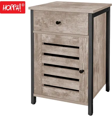 Produktbild von Hoppa! | Nachttisch | Braun/Schwarz - 40 x 40 x 60 cm