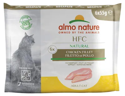 Immagine prodotto di Almo Nature HFC Natural 6x55g confezione da 8 | Filetto di pollo