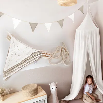 Produktbild von Sternenkette für Kinderzimmer - handgenähte Stoff-Girlande