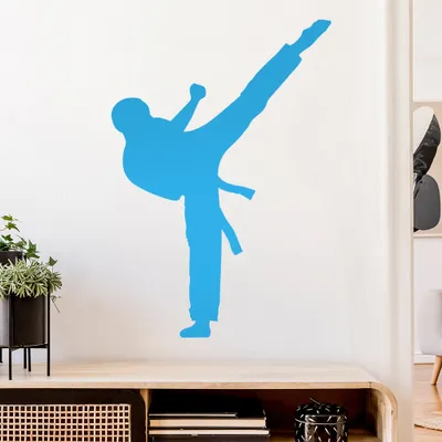 Produktbild von Karate Kampfsport Kämpfer Wandtattoo Wandaufkleber Wall Sticker - Dekoration, Küche, Wohnzimmer, Schlafzimmer, Badezimmer