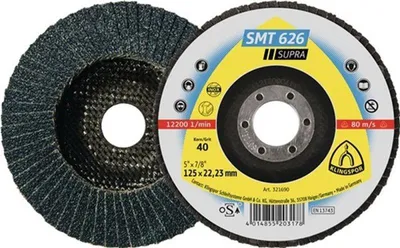Produktbild von Fächerscheibe SMT 626 Supra D.125mm K.40 6Grad kon.INOX ZK