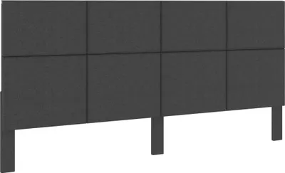 Image de The Living Store Tête de lit gris foncé tissu 200×200 cm