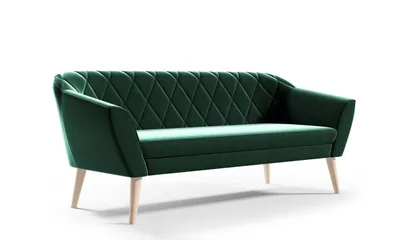 Produktbild von Sofello Couchgarnitur Grun Wohnzimmerset 3+2+1 Sitzer Samt Hohe Holzfüße Buche