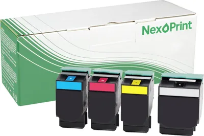 Immagine prodotto di NexoPrint C540H1 Multipack Toner KCMY compatibile con Lexmark Optra C 544 DTN Optra C 544 DW Optra C 544 N CMYK 8500 pagine