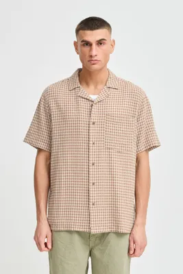 Produktbild von Solid SDORLANDO Herren Kurzarmhemd Herrenhemd Hemd 100% Baumwolle relaxed fit