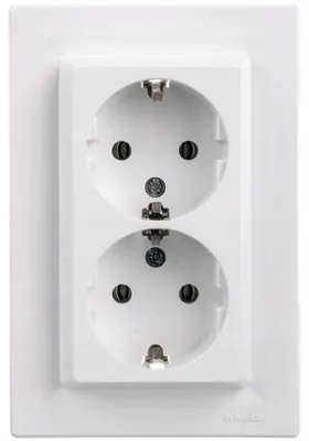 Image de Schneider Electric ASFORA : Prise double SCHUKO, couleur beige