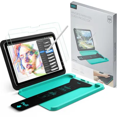 Immagine prodotto di Vetro temperato ESR Paper Feel - confezione da 2 vetri temperati per iPad 10.9" (2022), 11" (2025)